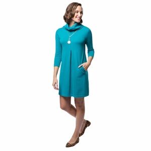 Tyler Boe Kim Dress Cotton Cashmere Teal